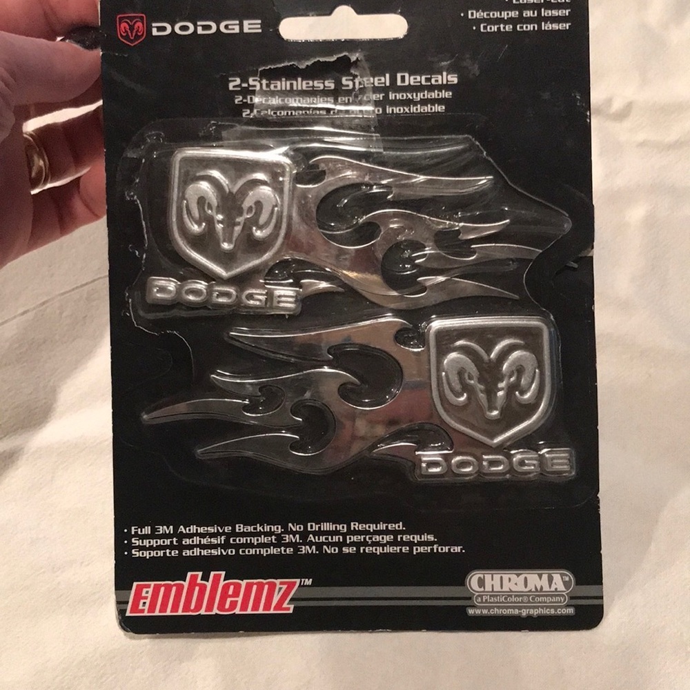 Dodge stainless steel decals
